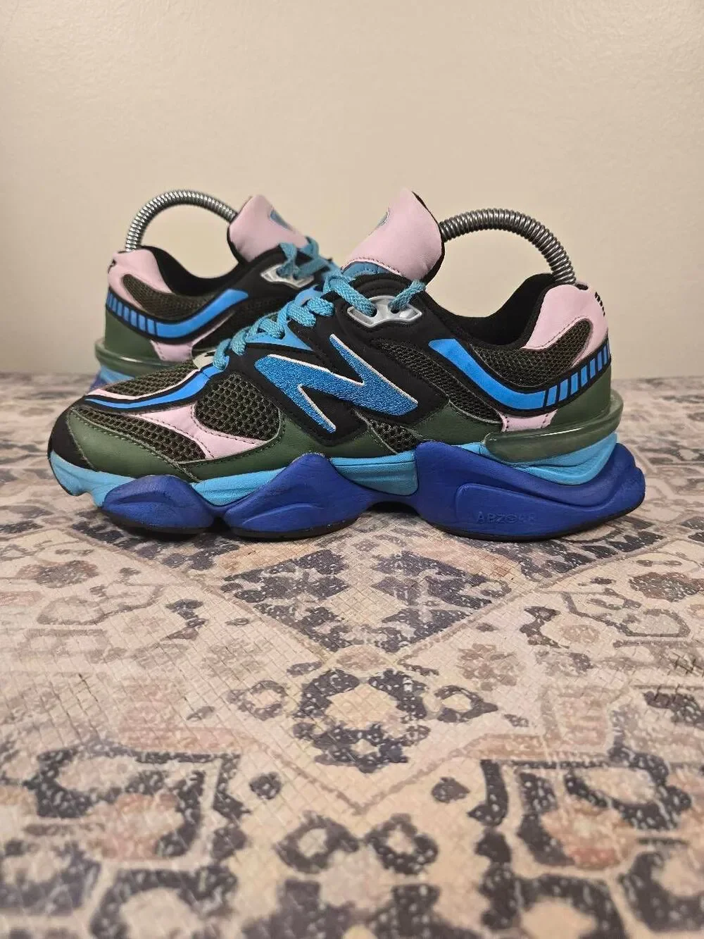 New Balance 9060 Blue Pink Black Colorblock Women's Shoes Size 7